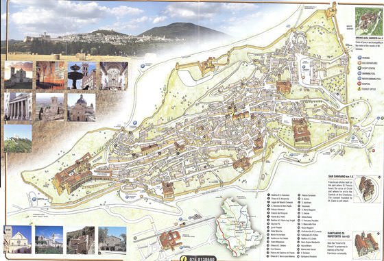 Große Karte von Assisi 1