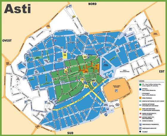 Große Karte von Asti 1