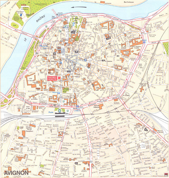 Large map of Avignon 1