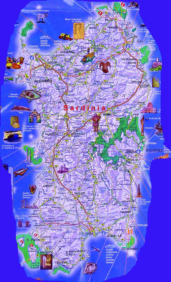 Детальная карта Байа Сардинии 1