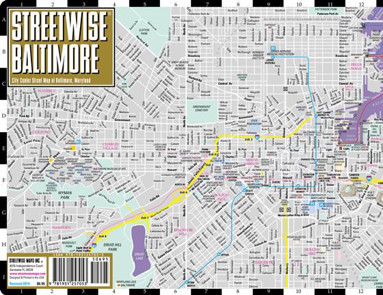 Detailed map of Baltimore 2
