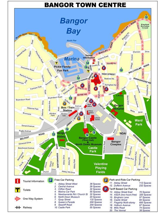 Große Karte von Bangor 1