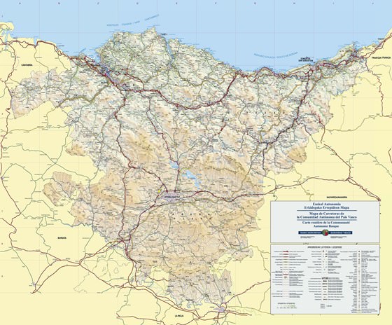 Große Karte von Baskenland 1
