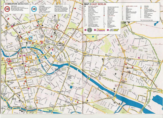 Gedetailleerde plattegrond van Berlijn