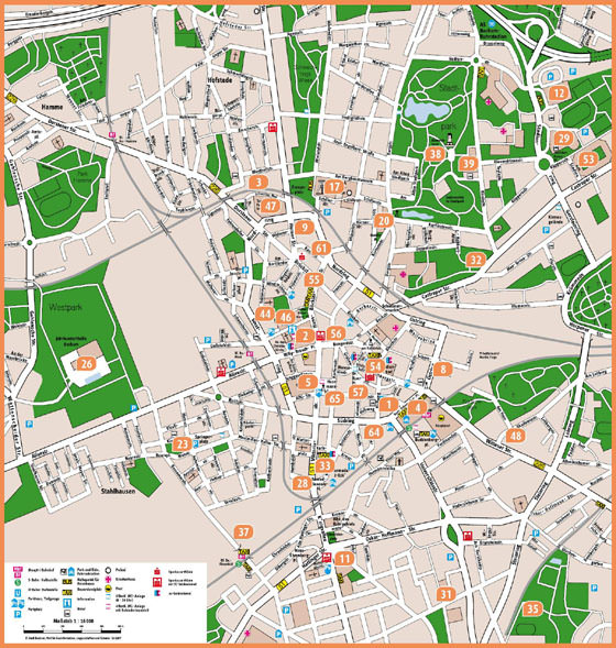 Large map of Bochum 1