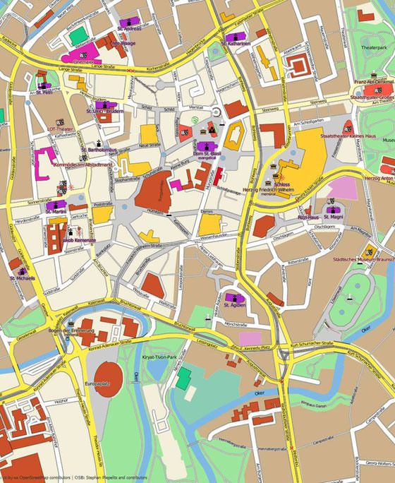 Large map of Braunschweig 1