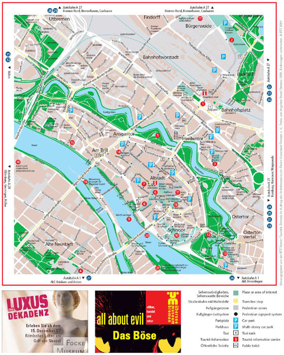 Gedetailleerde plattegrond van Bremen