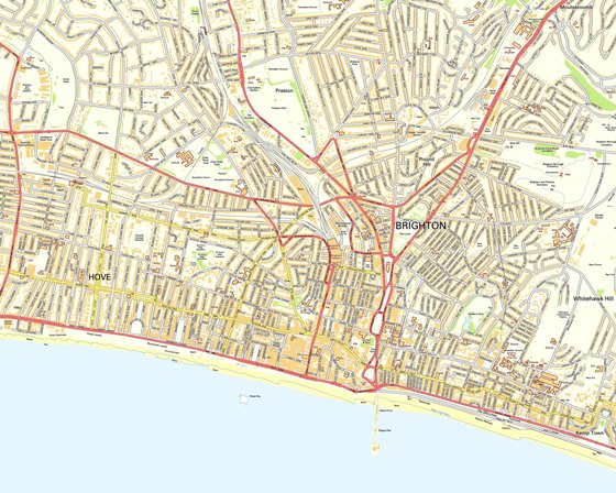 Detailed map of Brighton 2