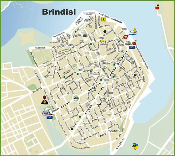 Große Karte von Brindisi 1