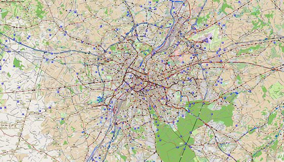 Gedetailleerde plattegrond van Brussel