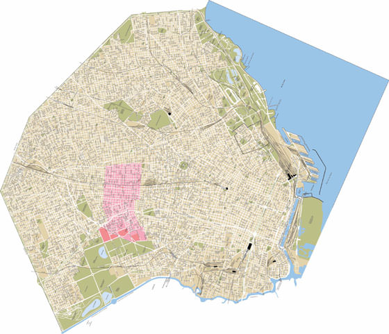 Detaillierte Karte von Buenos Aires 2