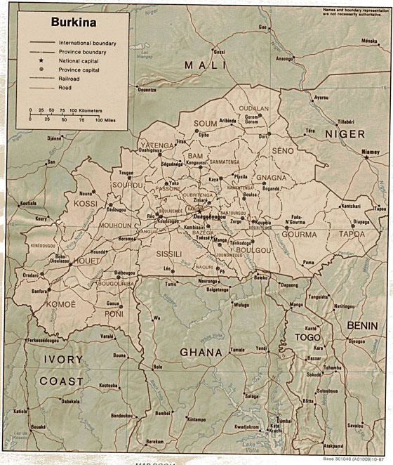 Stadtplan von Burkina Faso