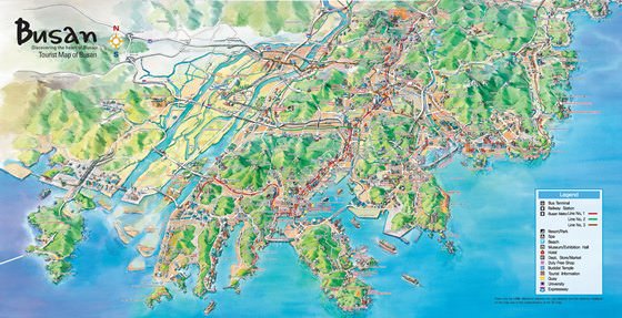 Detailed map of Busan 2