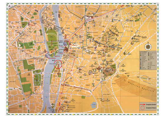 Gedetailleerde plattegrond van Cairo