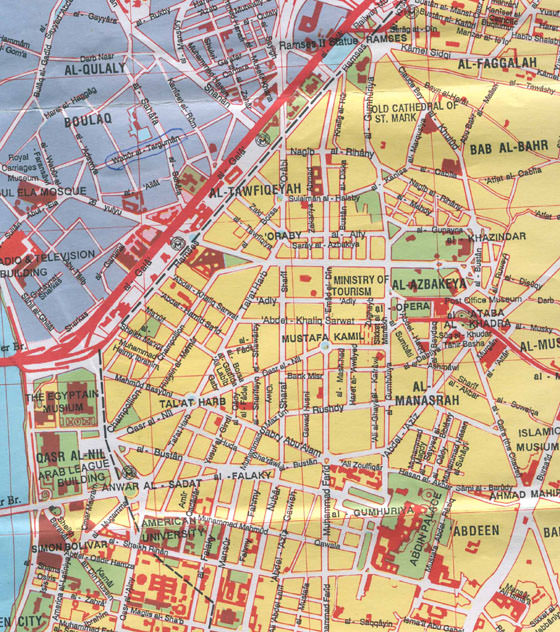 Detailed map of Cairo 2