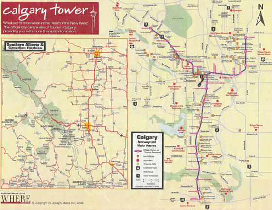 Detaillierte Karte von Calgary 2