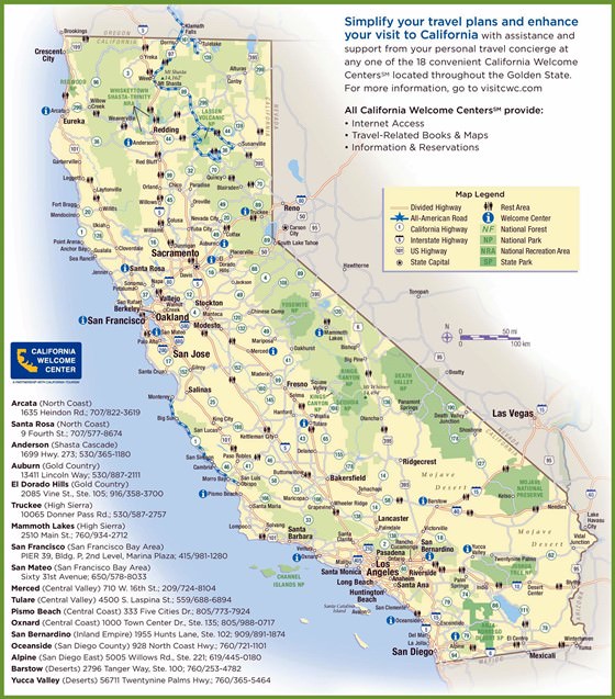 Детальная карта Калифорнии 1