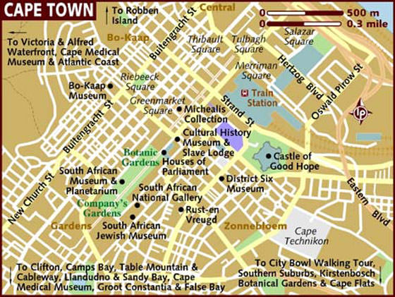 Hoge-resolutie kaart van Kaapstad
