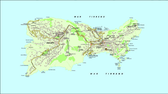 Large map of Capri 1