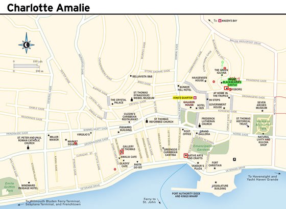Große Karte von Charlotte Amalie 1