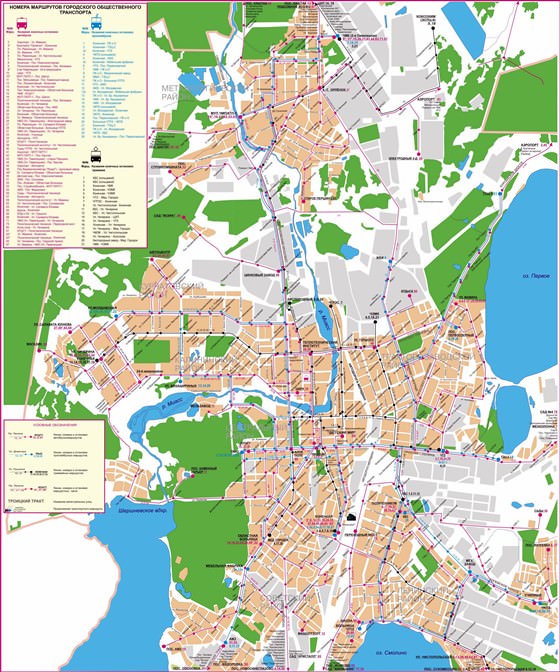 Подробная карта Челябинска 2