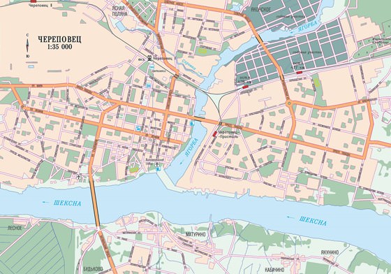 Large map of Cherepovets 1
