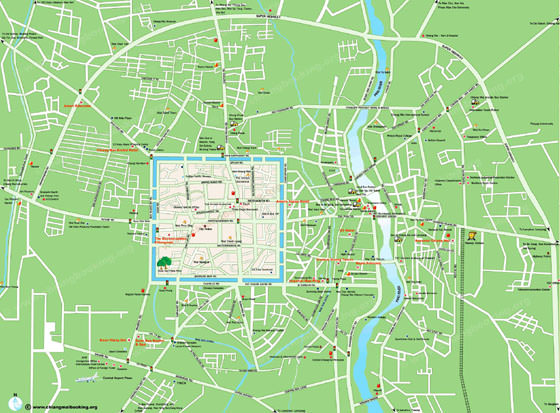Gedetailleerde plattegrond van Chiang Mai