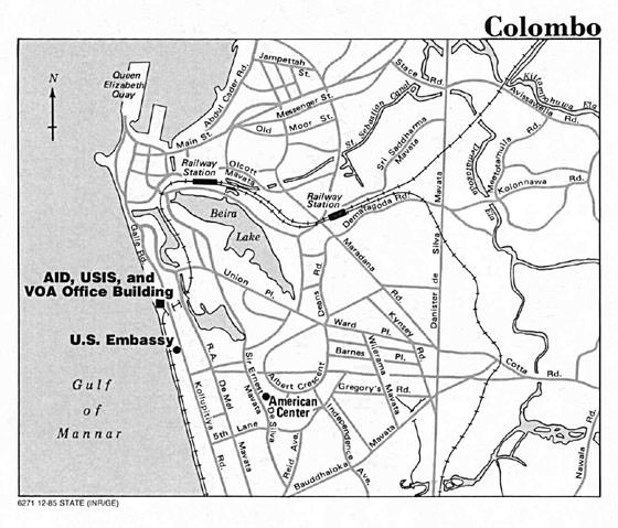 Подробная карта Коломбо 2