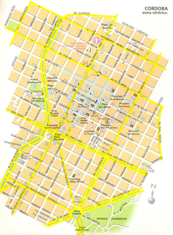 Detaillierte Karte von Cordoba 2