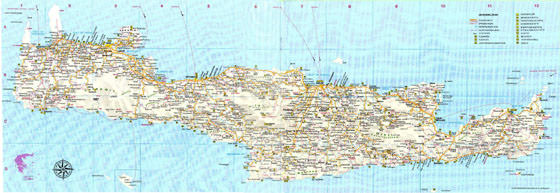 Hoge-resolutie kaart van Kreta