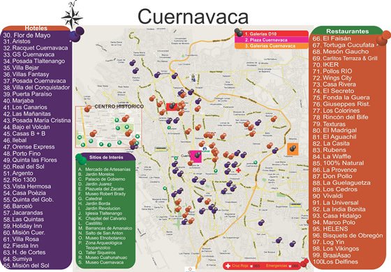 Große Karte von Cuernavaca 1