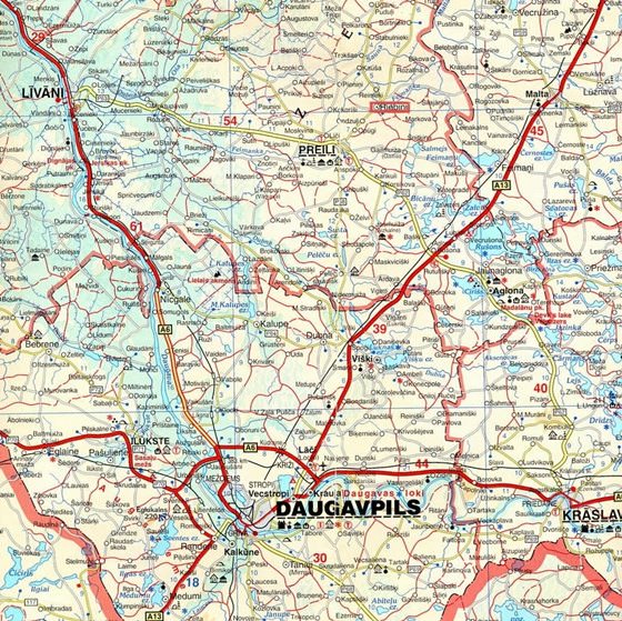 Детальная карта Даугавпилса 1