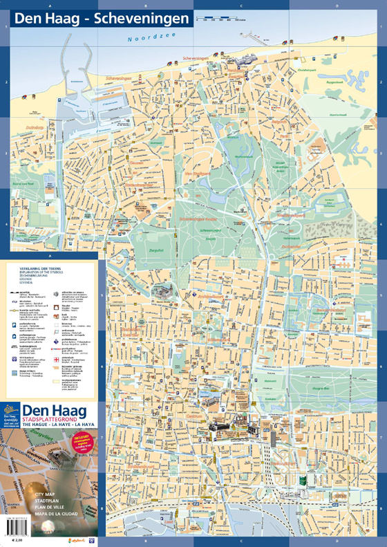 Gedetailleerde plattegrond van Den Haag