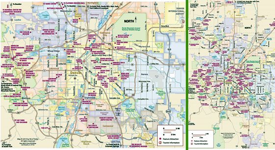 Detailed map of Denver 2