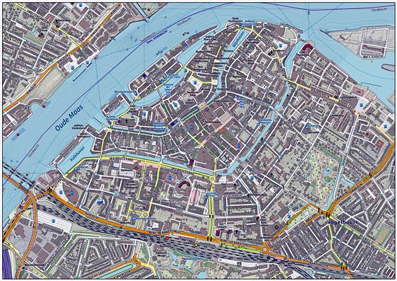 Detaillierte Karte von Dordrecht 2