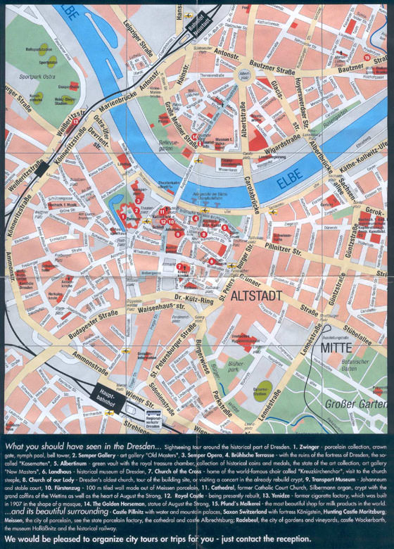 Детальная карта Дрездена 1
