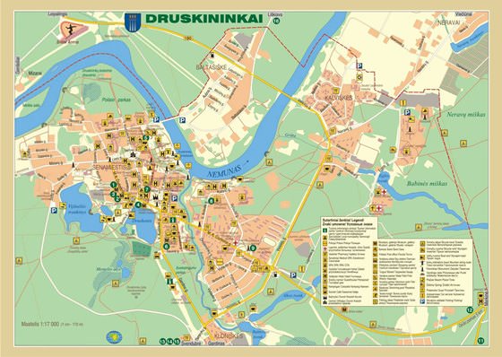 Детальная карта Друскининкая 1