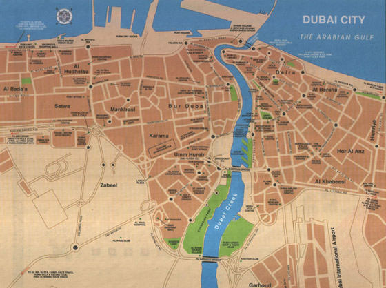Gedetailleerde plattegrond van Dubai