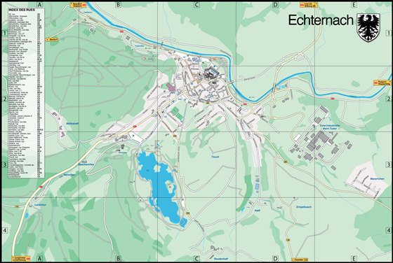 Large map of Echternach 1