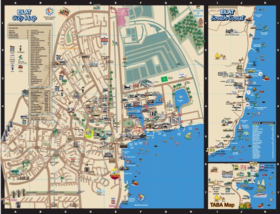 Detaillierte Karte von Eilat 2