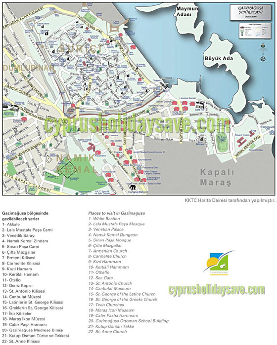 Große Karte von Famagusta 1