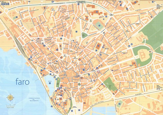 Gedetailleerde plattegrond van Faro