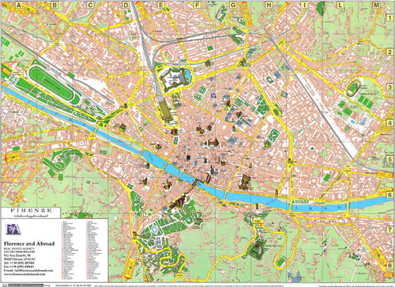 Детальная карта Флоренции 1