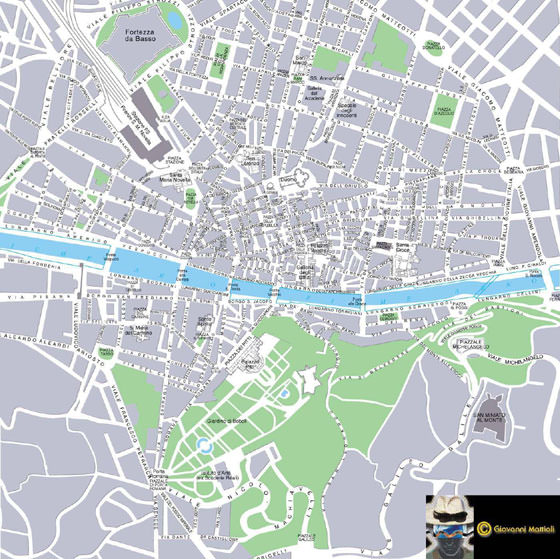Detailed map of Florence 2