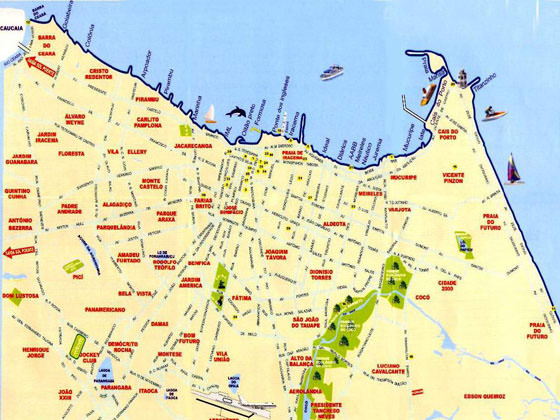 Gedetailleerde plattegrond van Fortaleza