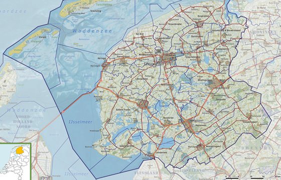Подробная карта Фрисландии 2
