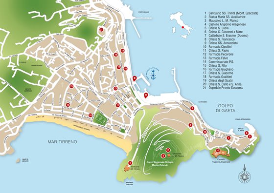 Detaillierte Karte von Gaeta 2