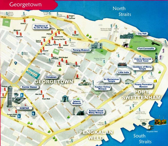 Hoge-resolutie kaart van Georgetown