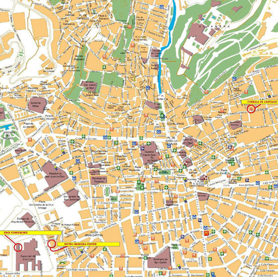 Large map of Granada 1