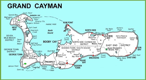 Детальная карта Гранд-Каймана 1